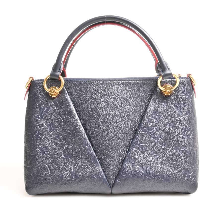 LOUIS VUITTON ルイヴィトン アンプラント VトートBB 2WAY ショルダーバッグ ネイビー レザー 【ブランド】 【中古】