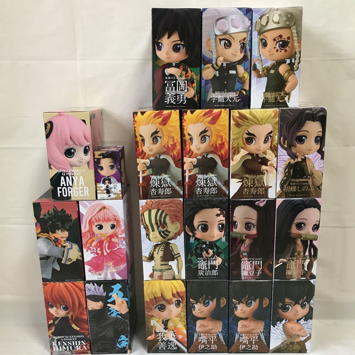 Qposket まとめ売り フィギュア スパイファミリー アーニャ 鬼滅の刃 