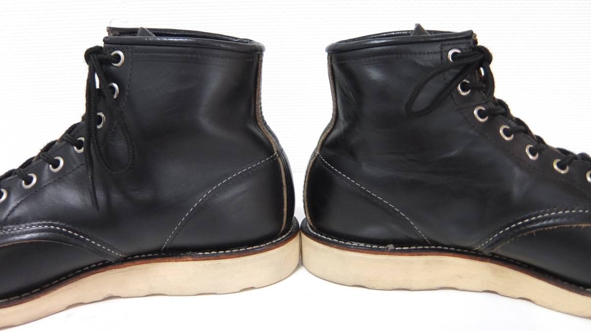 羽タグ REDWING 8130 黒 81/2E 26.5cm レッドウィング モックトゥ 