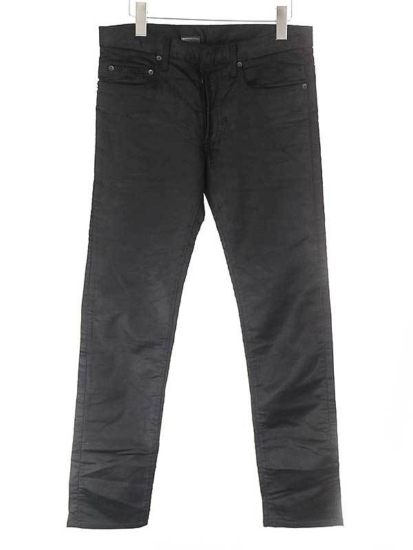 Dior HOMME ディオールオム 07AW ストレッチコーティングコーデュロイパンツ ブラック サイズ:29 メンズ