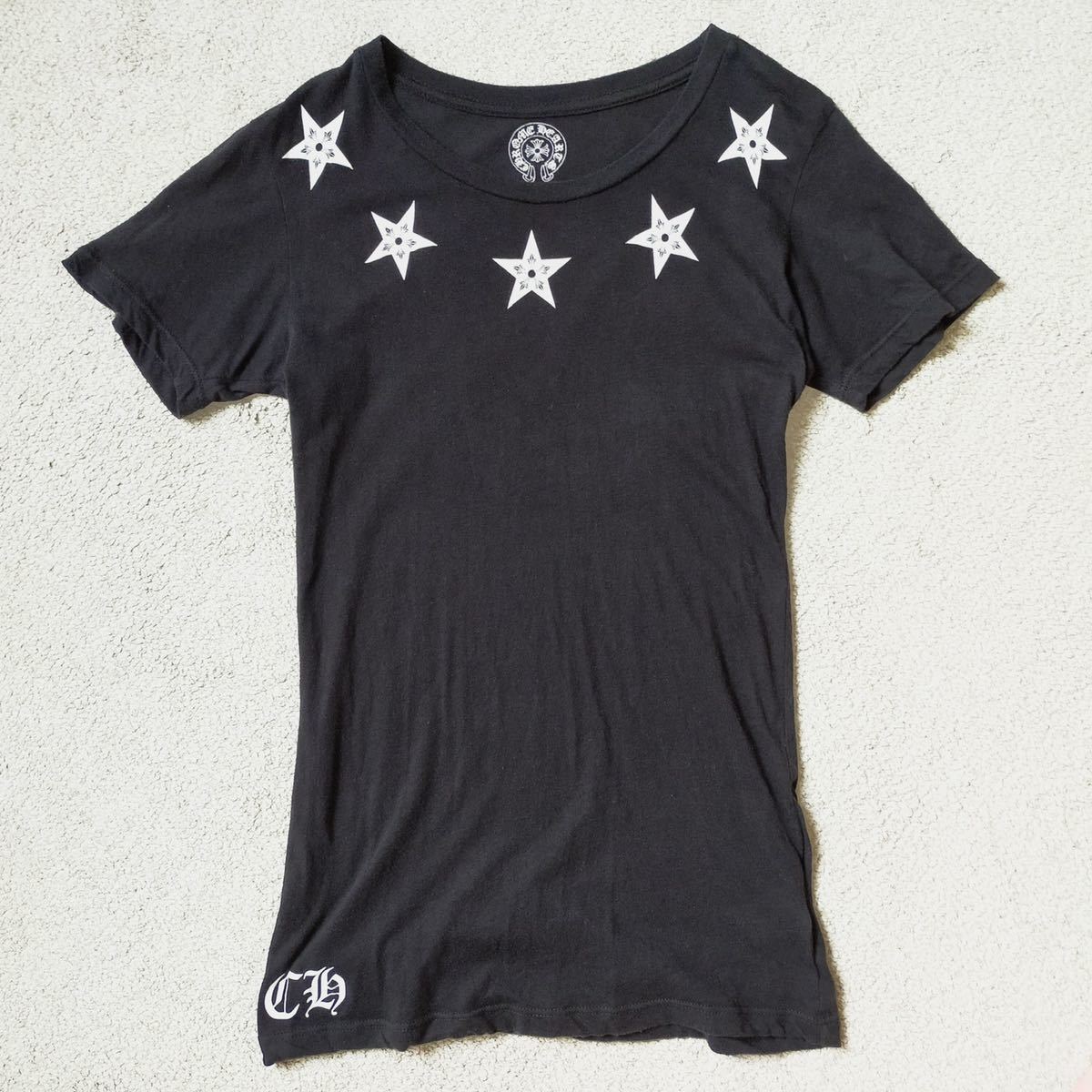 CHROME HEARTS クロムハーツ Tシャツ カットソー 星 スター ロゴ バックプリント