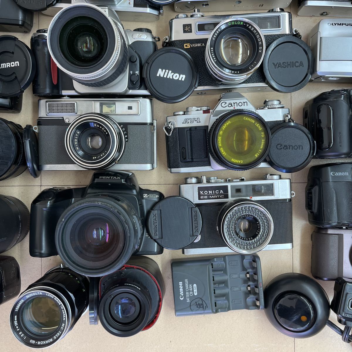 1円〜スタート】Nikon・Canon・PENTAX 含むフィルムカメラ25台 レンズ6 