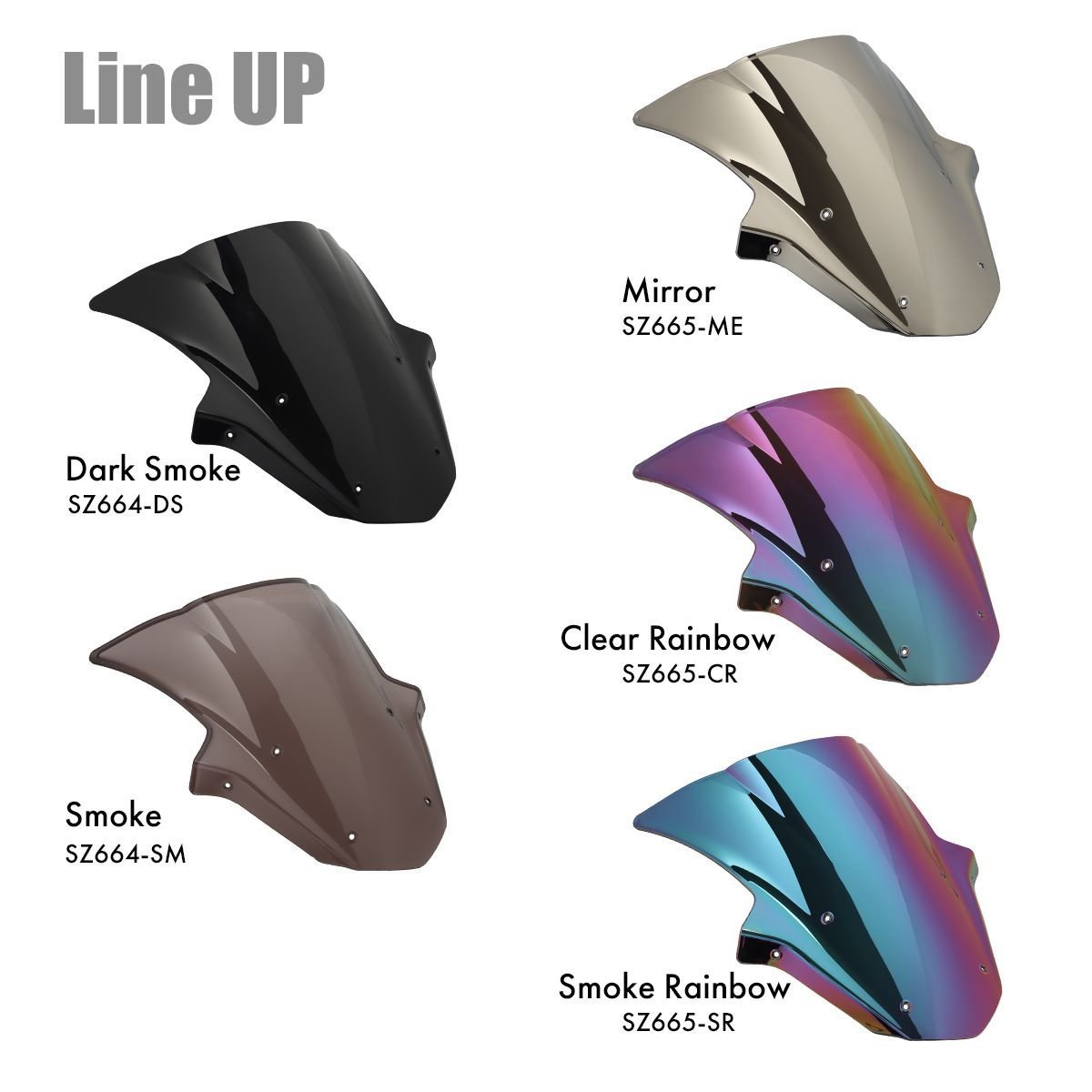 雨上がりさま専用！ ZX-10R ダブルバブル スクリーン ウインド シールド クリアレインボー