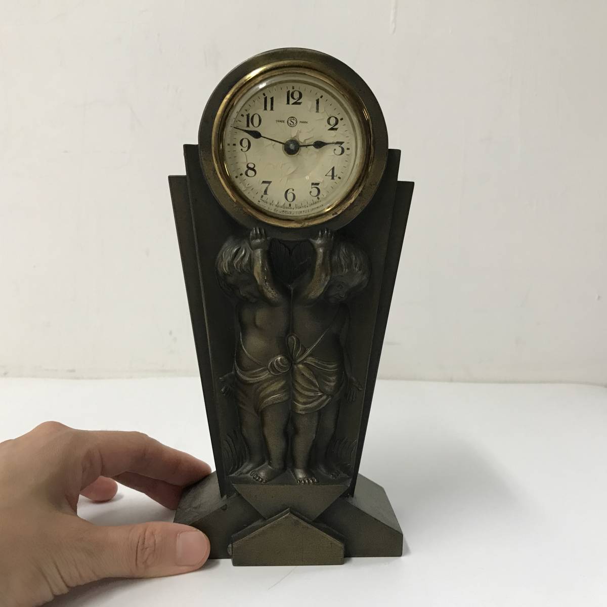 当時物 SEIKOSHA 精工舎 置き時計 時計 置時計 TRADE MARK S 古物 1952