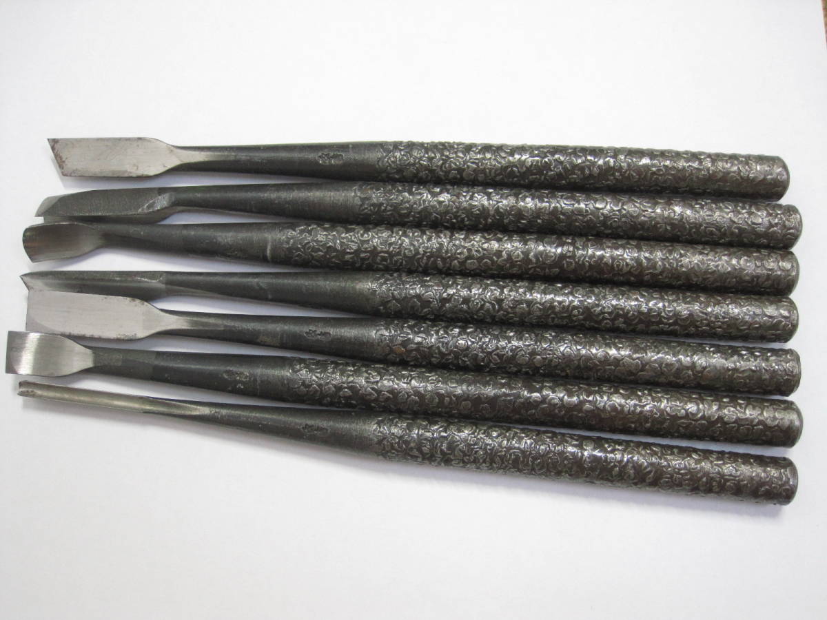 政吉作共柄彫刻刀7本組
