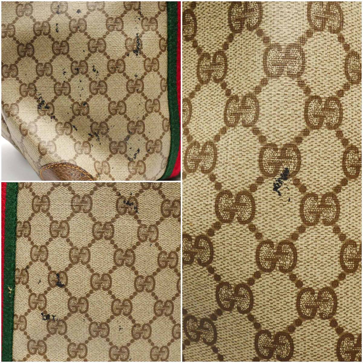 オールドグッチ ボストンバッグ GUCCI トートバッグ グッチ ヴィンテージ PVC 大 シェリーライン GG柄 グッチ(GUCCI) | 中古 GUCCI) オールドグッチ(OLD マイクロGG