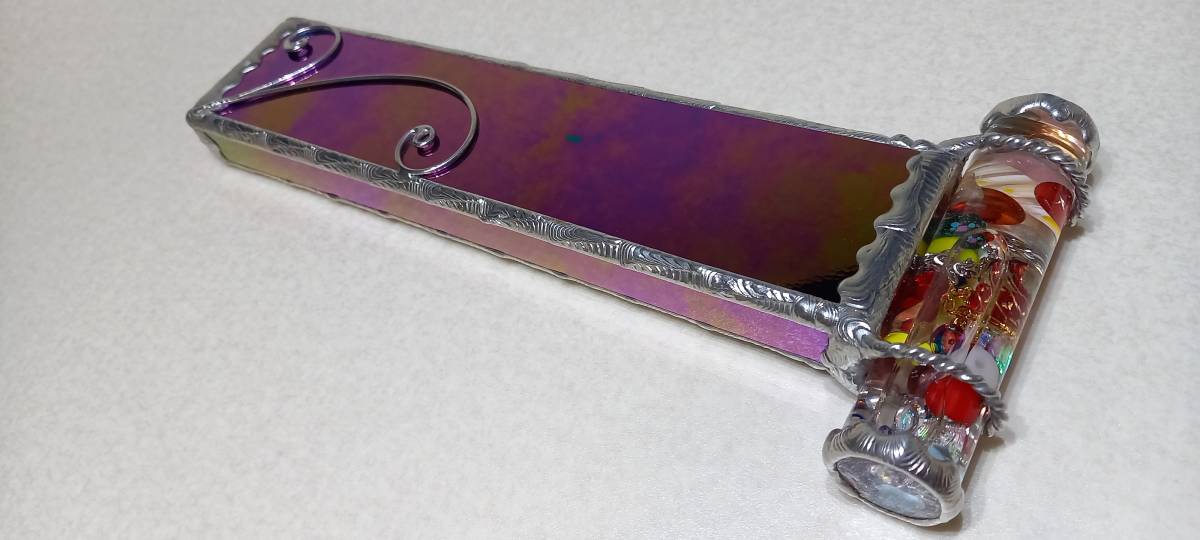 万華鏡　オイルワンド　ステンドグラス　ハンドメイド ステンドグラス製万華鏡 オイルワンドハンドヘルドタイプ5 | 万華鏡
