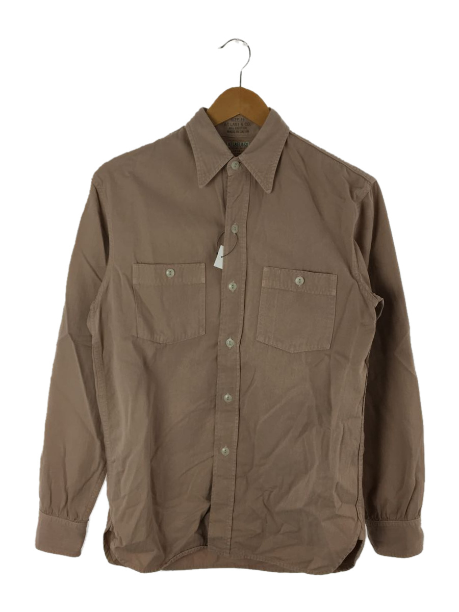 【本物保証，限定SALE】 AtLast&Co. ヘリンボーンワークシャツ/長袖シャツ/15/コットン/PNK(Sサイズ)｜売買されたオークション情報、yahooの商品情報をアーカイブ公開 - オークファン 長袖シャツ一般