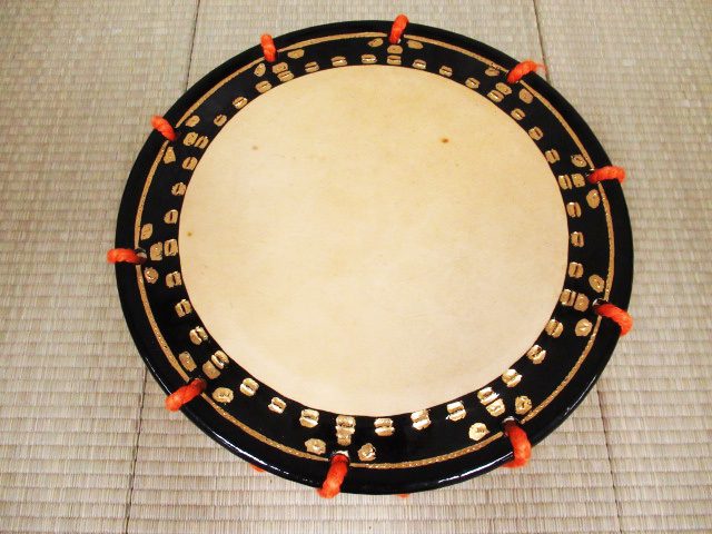 太鼓 鼓 江戸初期 歌舞伎座用 和楽器 締太鼓 口径約35cm ソフトケース