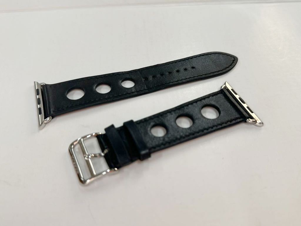 ☆即決 希少 Apple Watch Hermes 45mm 44mm ブラック 黒 シンプル