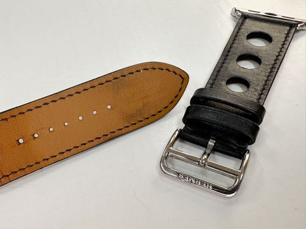 ☆即決 希少 Apple Watch Hermes 45mm 44mm ブラック 黒 シンプル