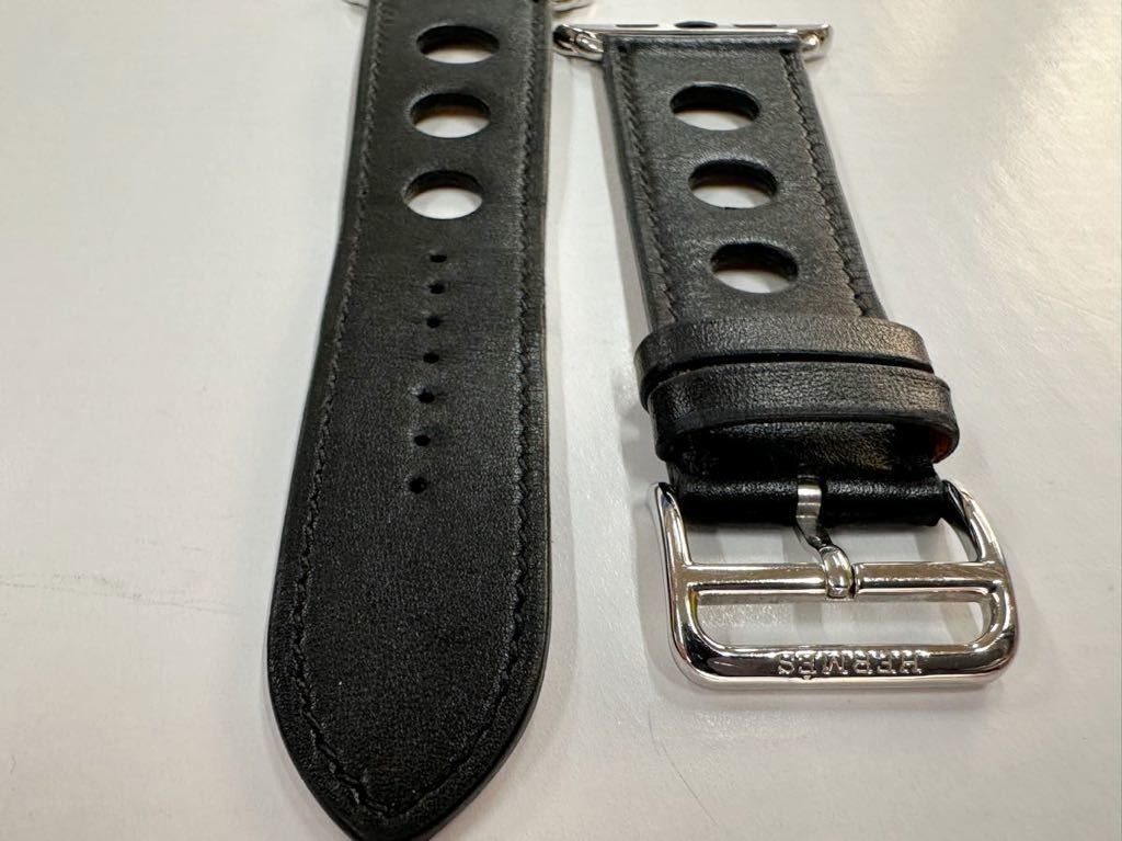 ☆即決 希少 Apple Watch Hermes 45mm 44mm ブラック 黒 シンプル