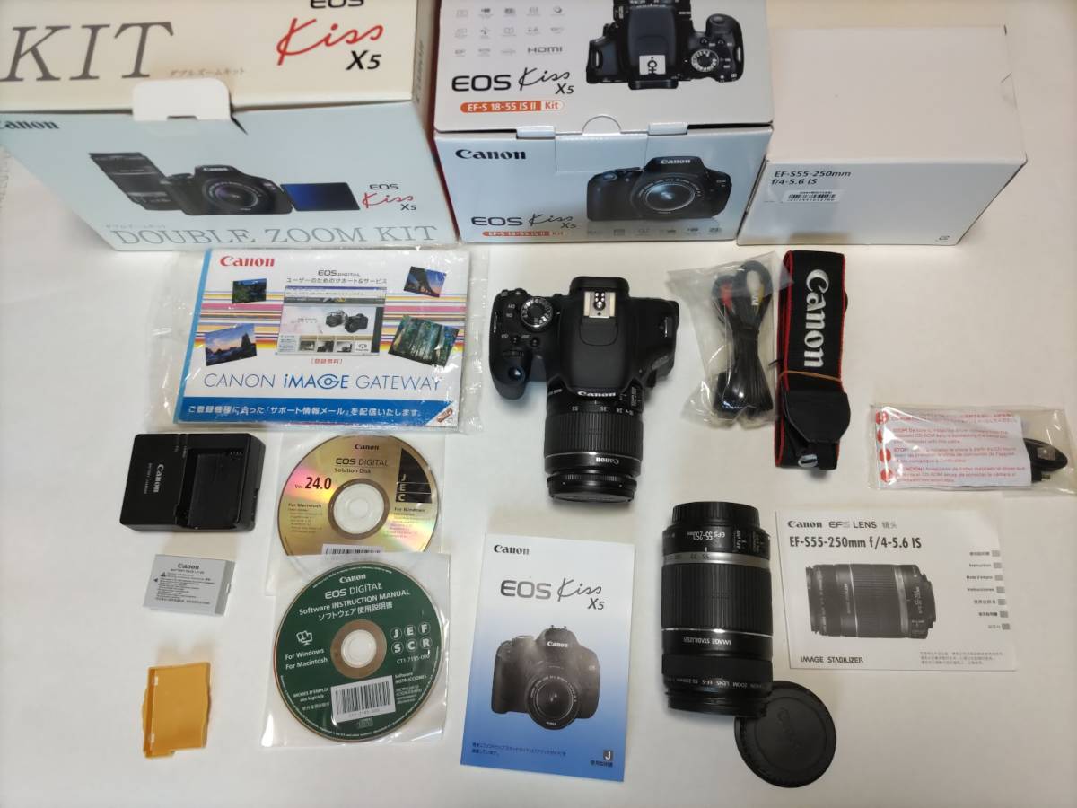 キヤノン Canon EOS KISS X5 ダブルズームキット 中古品 EOS Kiss