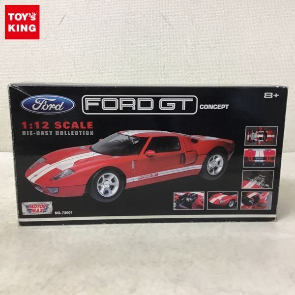 MOTORMAX 1/12 FORD GT フォードGT レッド　ケース付き GT 1:12 Ford MOTOR 1円〜 メルカリ 1円〜 MOTOR MAX 1/12