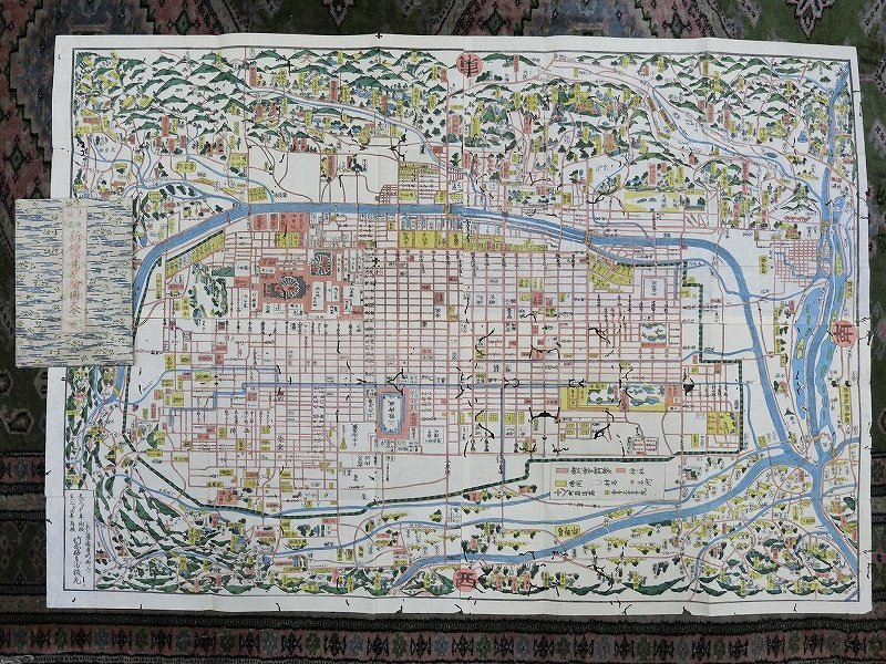 明治元年（1868）古地図「萬寿御東京絵図」1舗(小田原屋弥七求版) 北