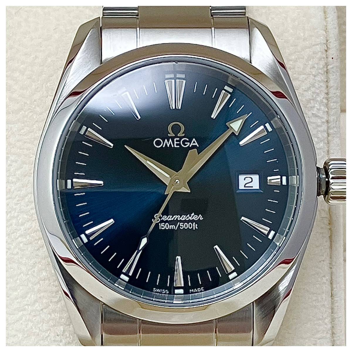 付属品、ベルト2種付き☆極美品のオメガシーマスター120m・時計