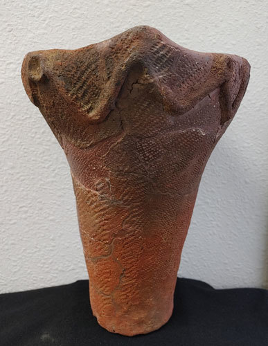 縄文中期 伝千葉県出土 赤い肌合いの深鉢形土器 阿玉台式土器 検