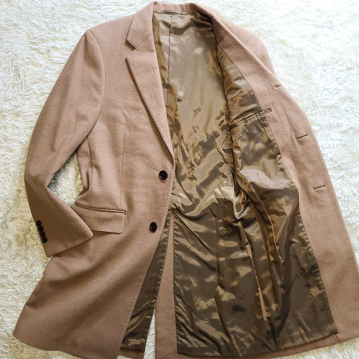 UNITED ARROWS カシミヤ混チェスターコート L キャメル 極美品 極上 
