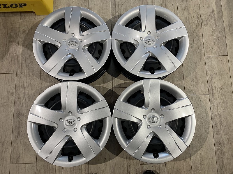 トヨタ ラクティス スチールホイール 16インチ スチール 4本 +39 ホイール - 純正 トヨタ純正 15インチ トヨタ純正スチールホイール 5.5J 鉄チンホイール 中古