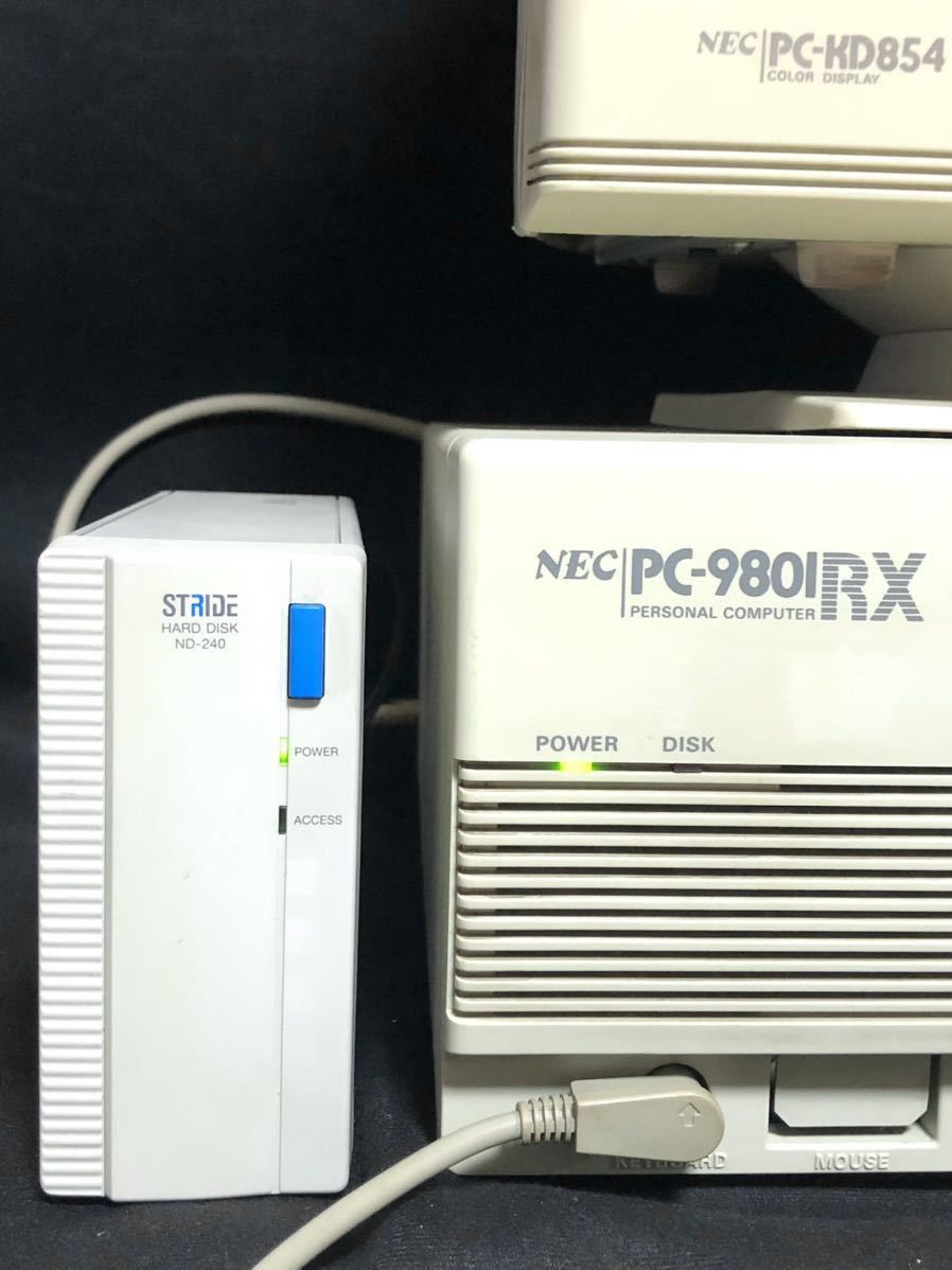 通電のみ確認【NEC《PC-9801 RX4》本体+モニター+キーボード+