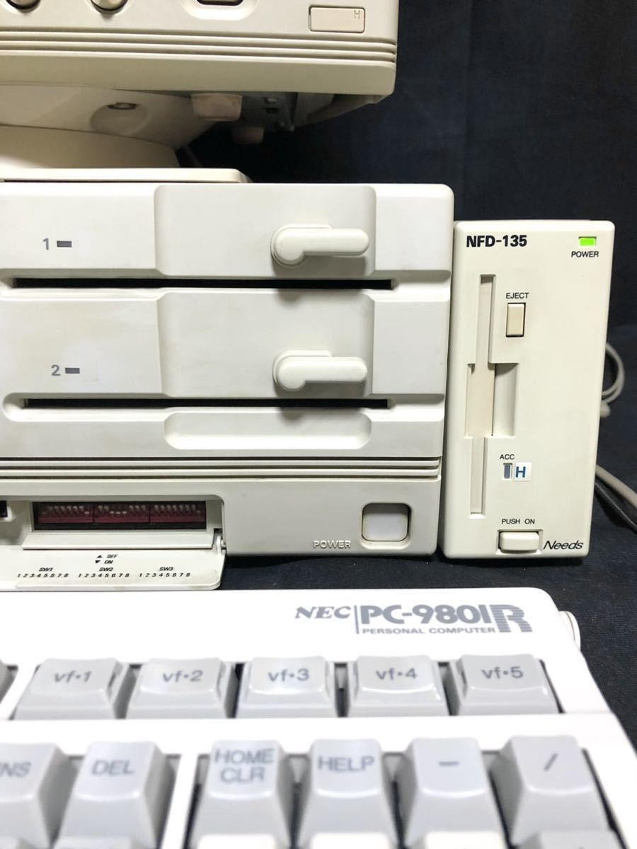 通電のみ確認【NEC《PC-9801 RX4》本体+モニター+キーボード+