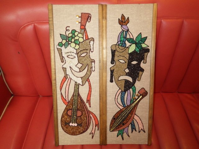 【品質保証，限定SALE】 50'S ツーフェイス 壁掛け ビンテージ ウォールデコ 砂絵 サンドアート 壁飾り ミッドセンチュリー ロカビリー ロックンロール(雑貨)｜売買されたオークション情報、yahooの商品情報をア その他