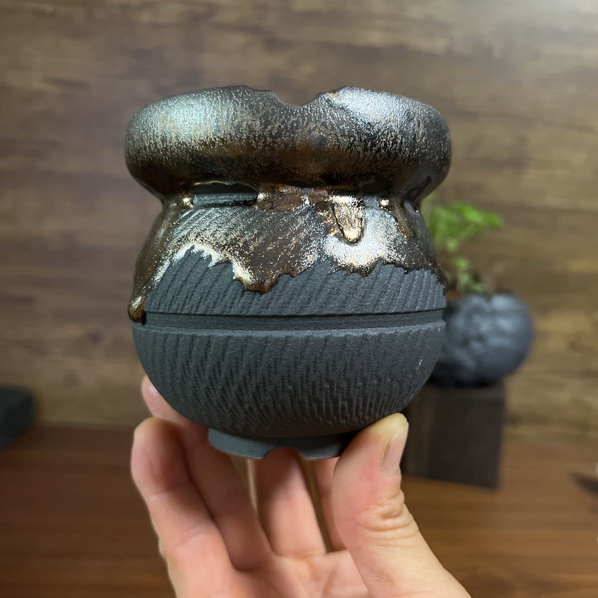 Mサイズ 50 手作植木鉢 陶器鉢（invisible ink raw life factory SRL