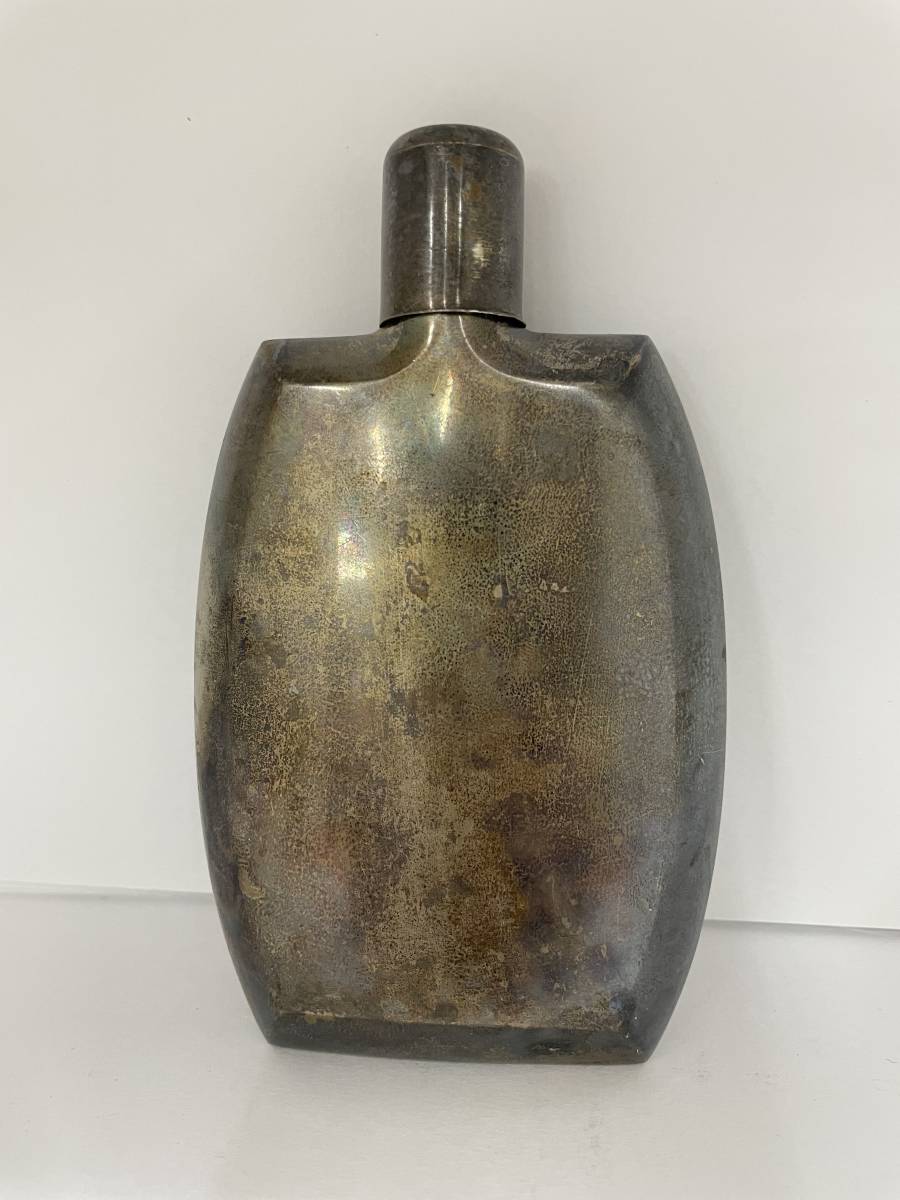 スキットル SILVER 950 重さ152g 骨董 アンティーク シルバー 酒器