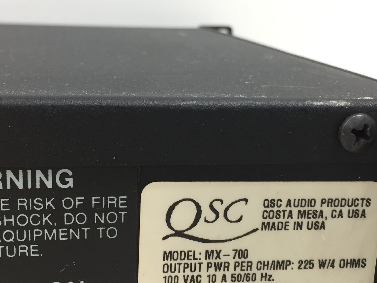 QSC MX-700パワーアンプ 動作確認済 （管2F） 【公式通販】