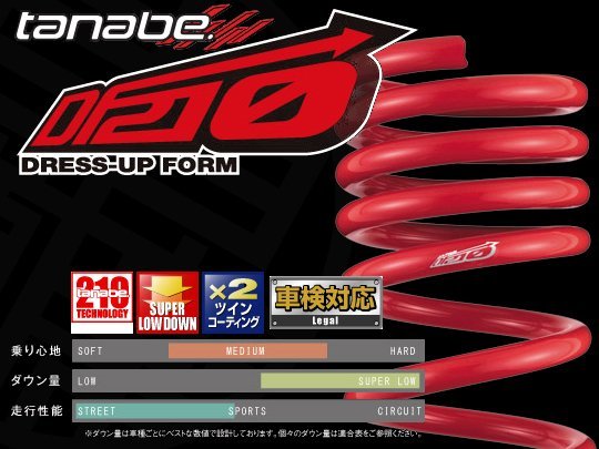 全国無料，大人気 タナベ DF210 シーマ FHY33 VQ30DET 96y/6 01y/1 ニッサン CIMA FHY33DK ダウンサス サステック DF210(スプリング)｜売買されたオークション情報、yahooの商品情報をアーカイブ公開 - オークファン スプリング