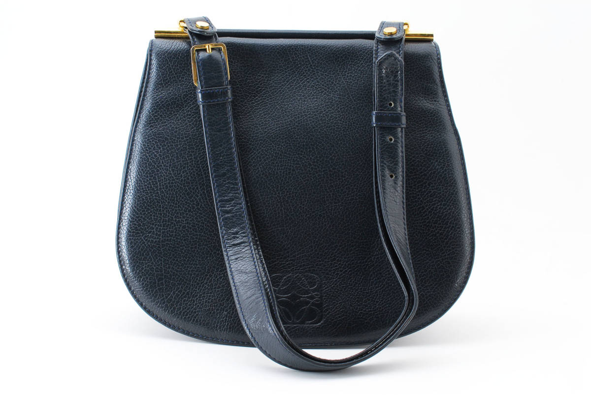 ロエベ LOEWE ショルダーバッグ レザー アナグラム ヴィンテージ 