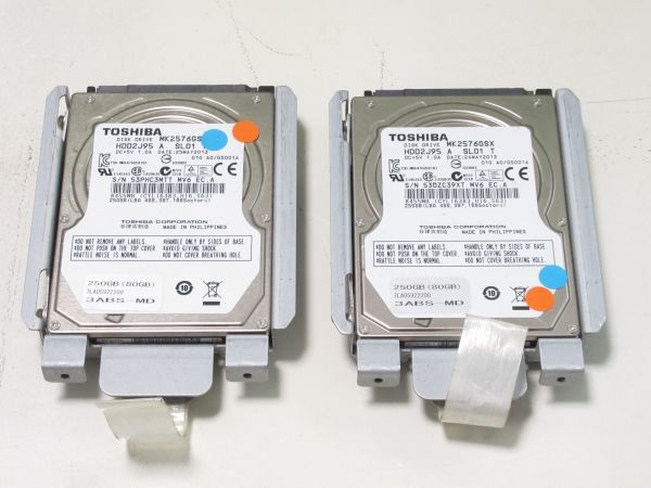 東芝テック QT-100 POSレジ用 HDD 2台 比較的キレイです。(レジスタ