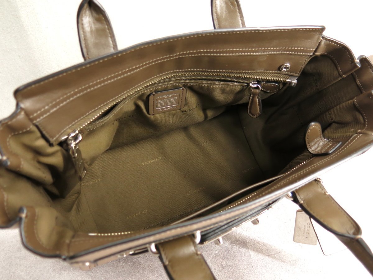 超美品○COACH コーチ○57083○スワッガー○馬車ロゴ型押し○カーフ 