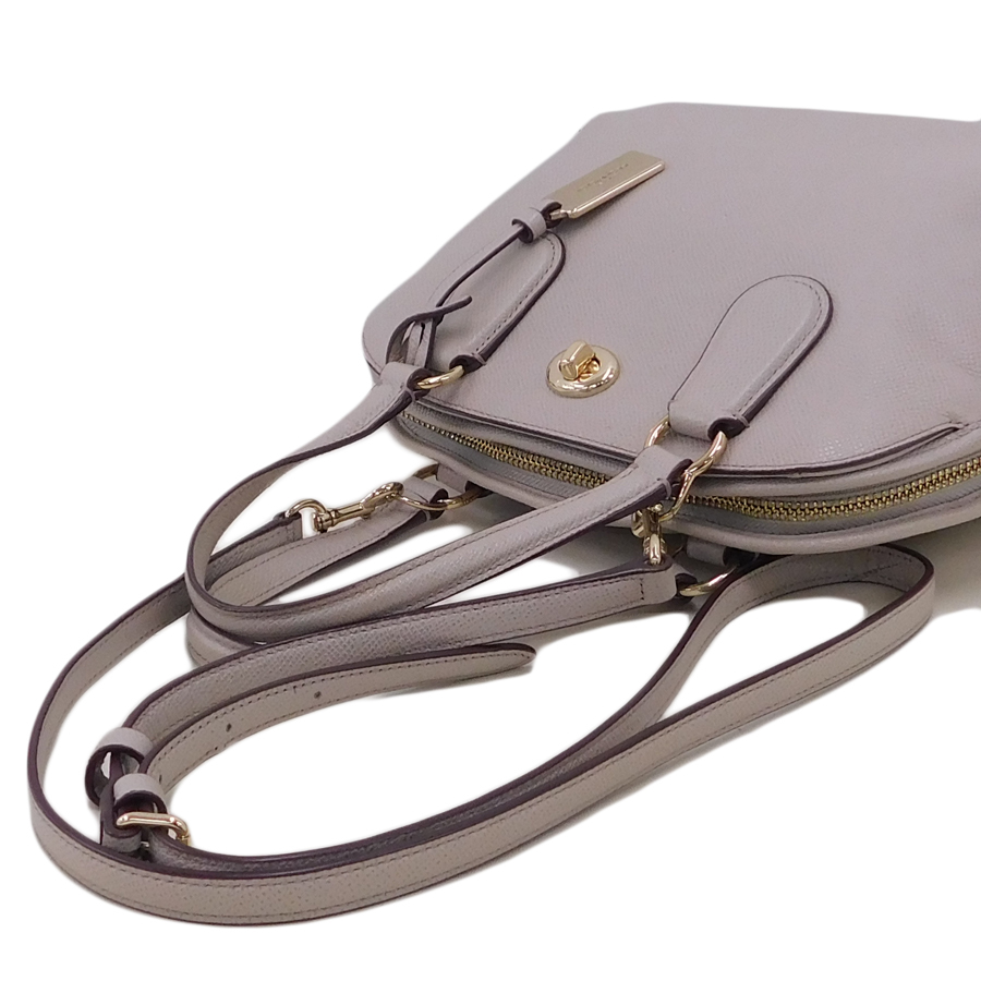 1円 ■ 美品 コーチ 2wayバッグ 34940 グレージュ系 レザー ペプルドレザー 手持ち 肩掛け COACH ■ Bgg COACH コーチ 1円 B181本物保証 新作，HOT ショルダー