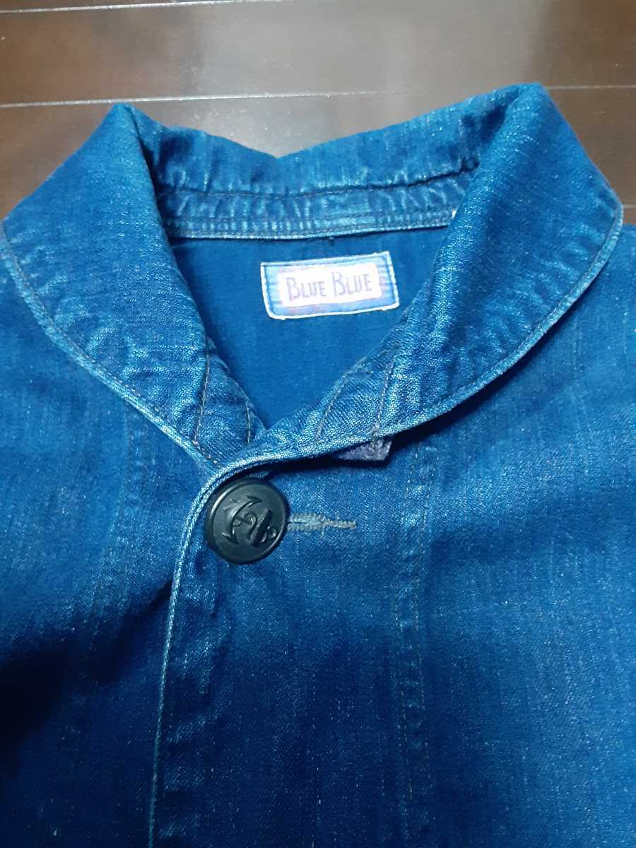 お買い得，最新作 美品！BLUE BLUEブルーブルー ショールカラーデニム