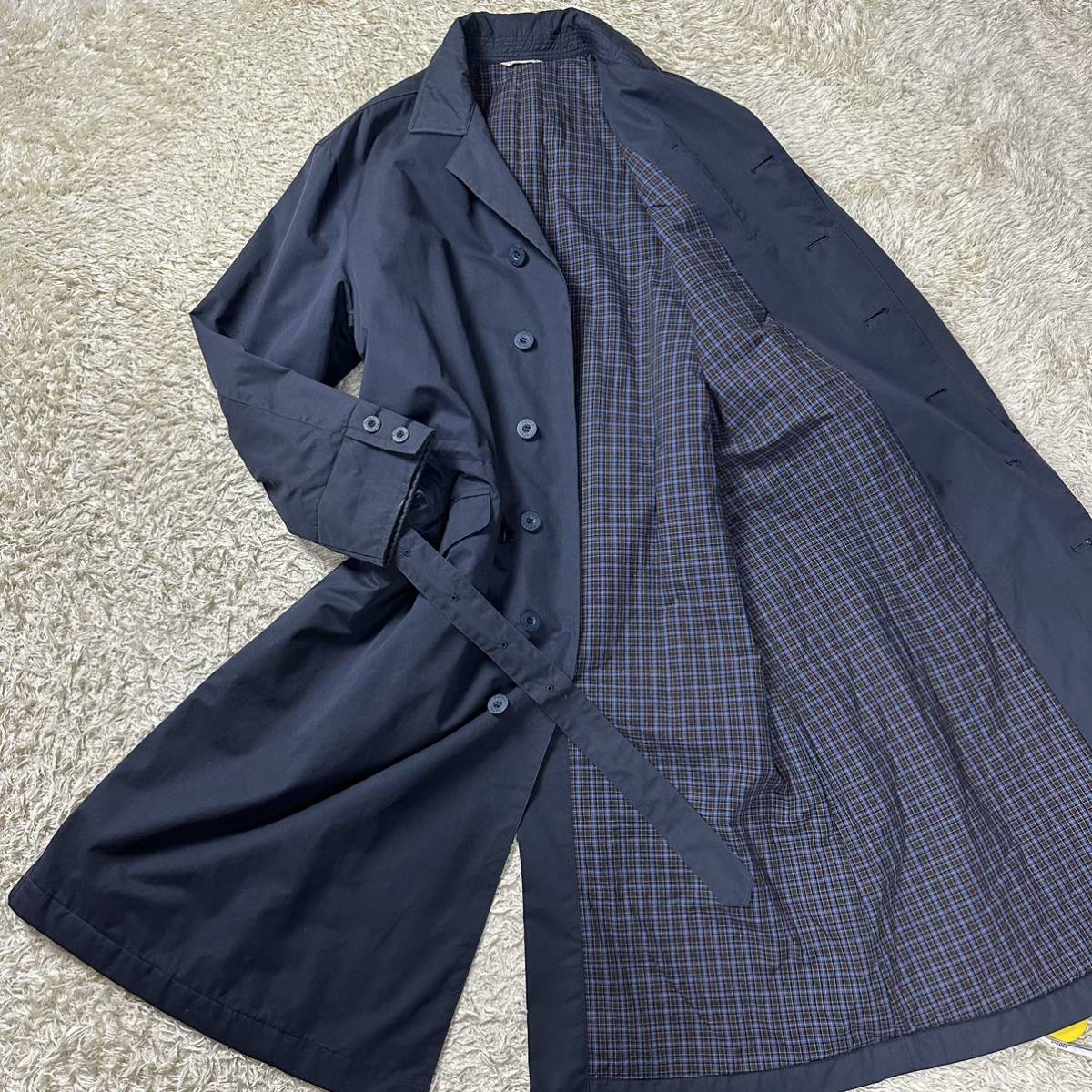 最新作，定番 Papas ほぼ 極 パパス トレンチコート ロング 比翼 メンズ 紳士 通勤 秋服 ネイビー ベルト Mサイズ 冬服 ブランド ビジネス(Mサイズ)｜売買されたオークション情報、yahooの商品情報をアーカイ Mサイズ