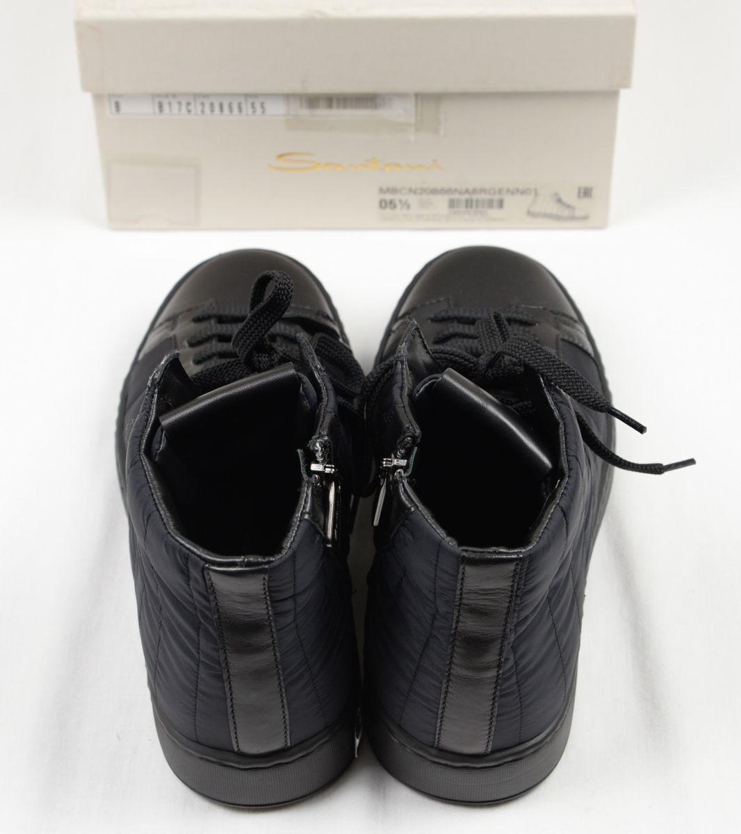 ○定価81400円Santoniサントーニメンズハイカットスニーカー(5.5(24.5 