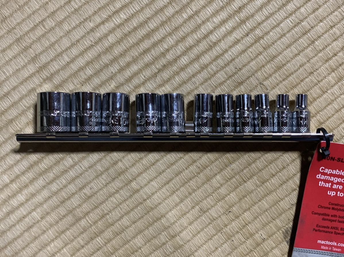 本物保証，格安 MAC TOOLs マックツール １/４ソケットセット EDGE 12PC 6ポイント(ソケットレンチ)｜売買されたオークション情報、yahooの商品情報をアーカイブ公開 - オークファン ソケットレンチ