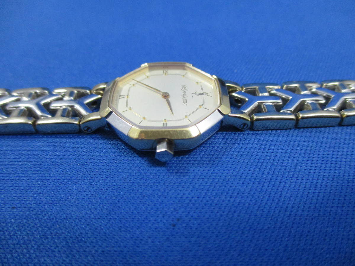 電池交換済/稼働品 YVES SAINT LAURENT YSL イヴサンローラン 
