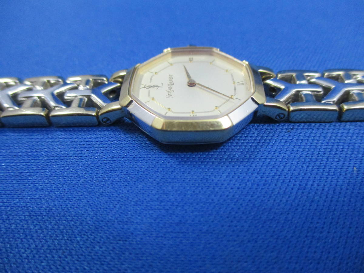 電池交換済/稼働品 YVES SAINT LAURENT YSL イヴサンローラン 