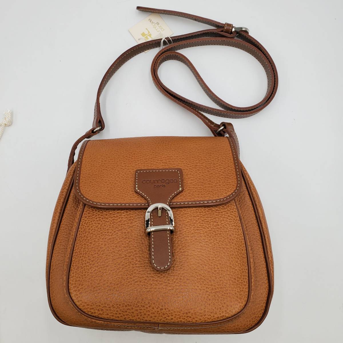 courreges paris ヌメ革ショルダーバッグ クレージュ vintage