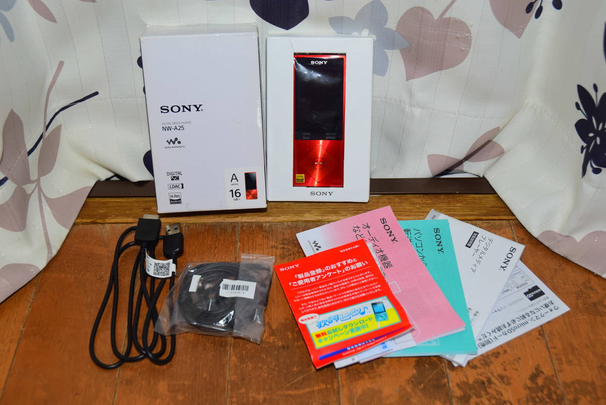 格安中古! SONY WALKMAN Aシリーズ NW-A25 16GB シナバーレッド 動作OK