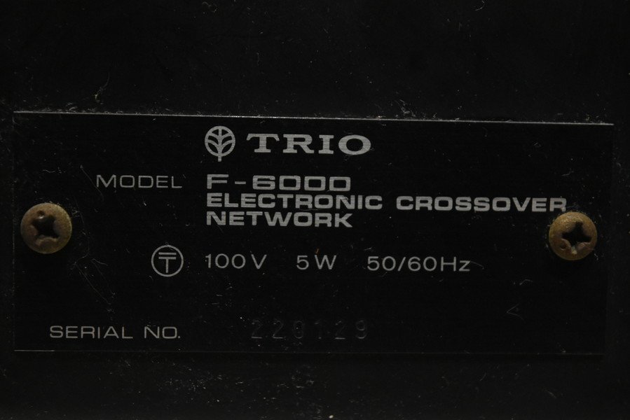 TRIO トリオ MODEL F-6000 クロスオーバーネットワーク チャンネル