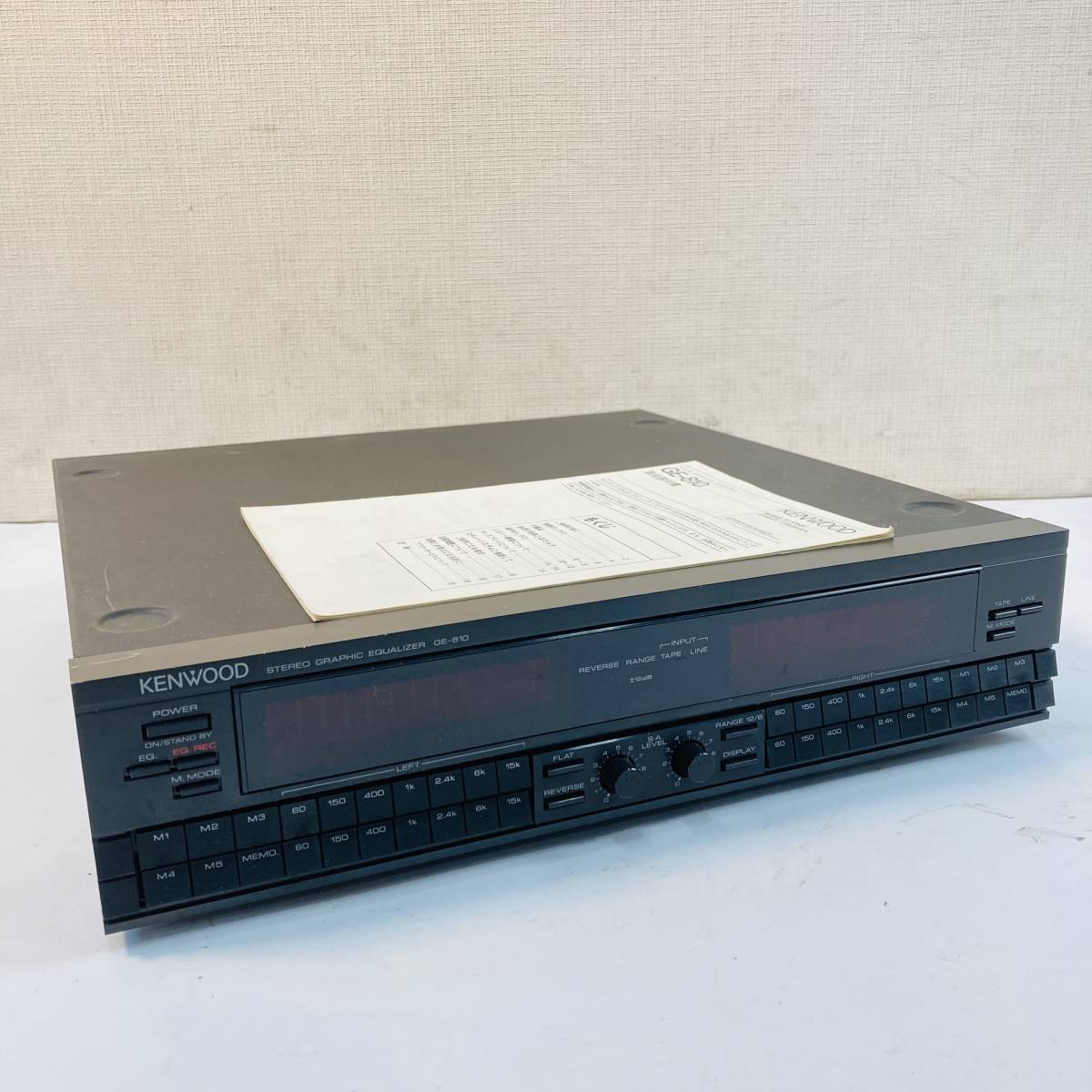 KENWOOD STEREO GRAPHIC EQUALIZER グラフィックイコライザー GE-810