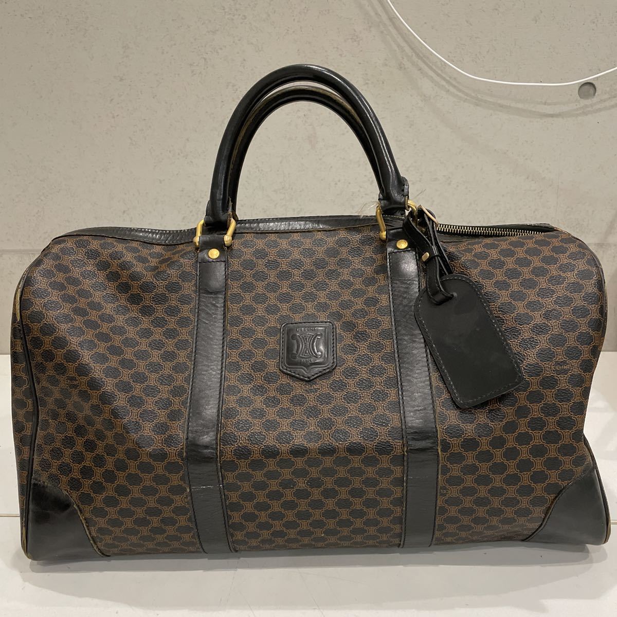 セリーヌ CELINE マカダム柄 ハンドバッグ レディース ミニボストン 
