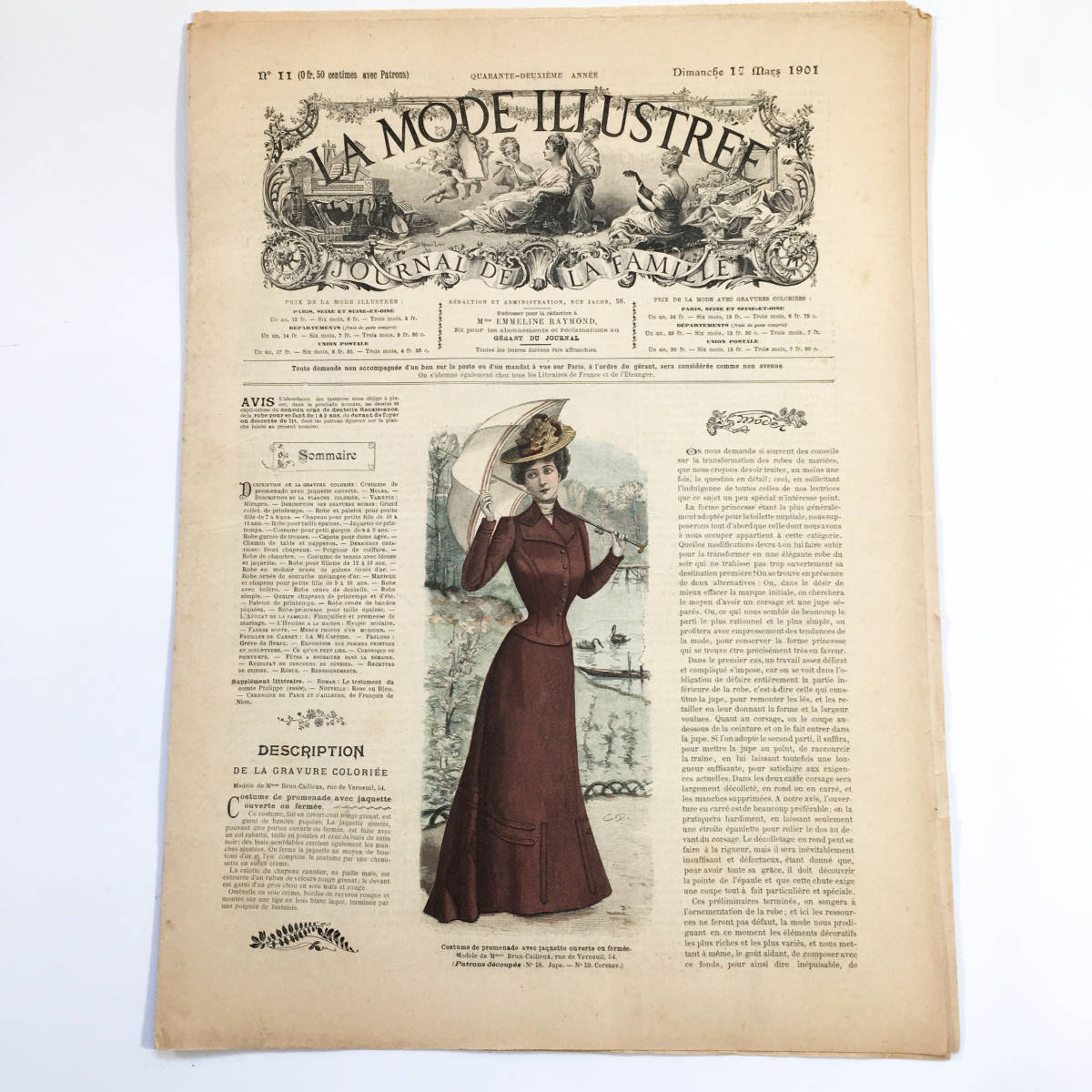 豊富な，低価 フランス アンティーク 1901年 大判冊子 la mode illustree ラ モード イリュストレ モード新聞 ファッション週刊紙 ドレス 服飾 14(その他)｜売買されたオークション情報、yahooの商品情報をアーカ その他