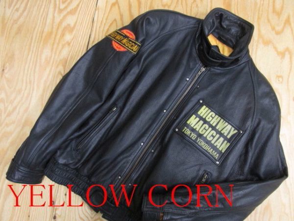 ☆イエローコーン YELLOWCORN☆牛革カウハイド レザーライディング