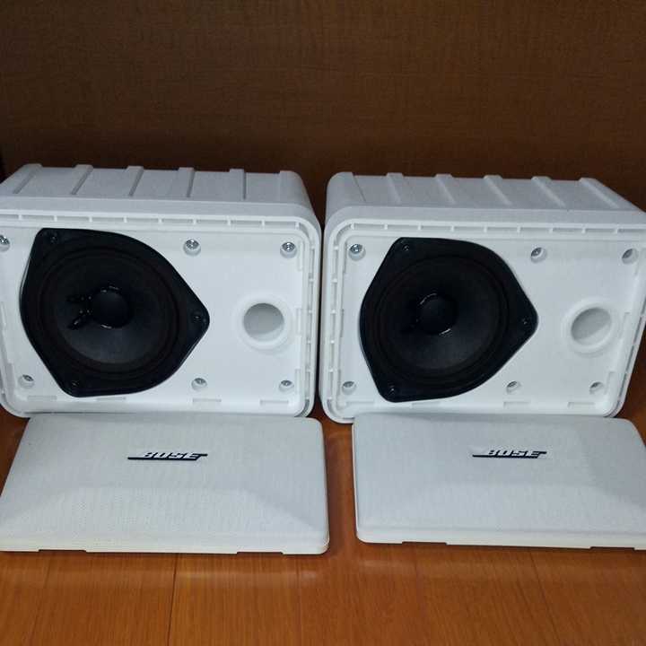 ​【美品・希少白】BOSE 101MMW シリアル連番 純正ブラケット/取説付 BOSEスピーカー 101MM WHITE 純正天吊りブラケット付き シリアル連番