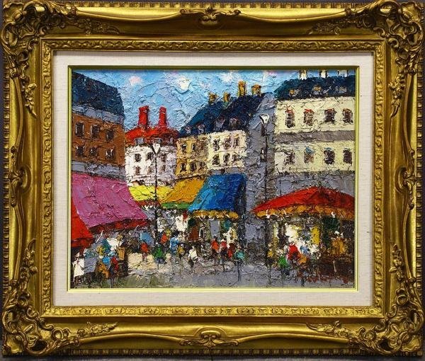Yahoo!オークション - (絵画) の落札相場 「パリの街角」油彩 真作保証