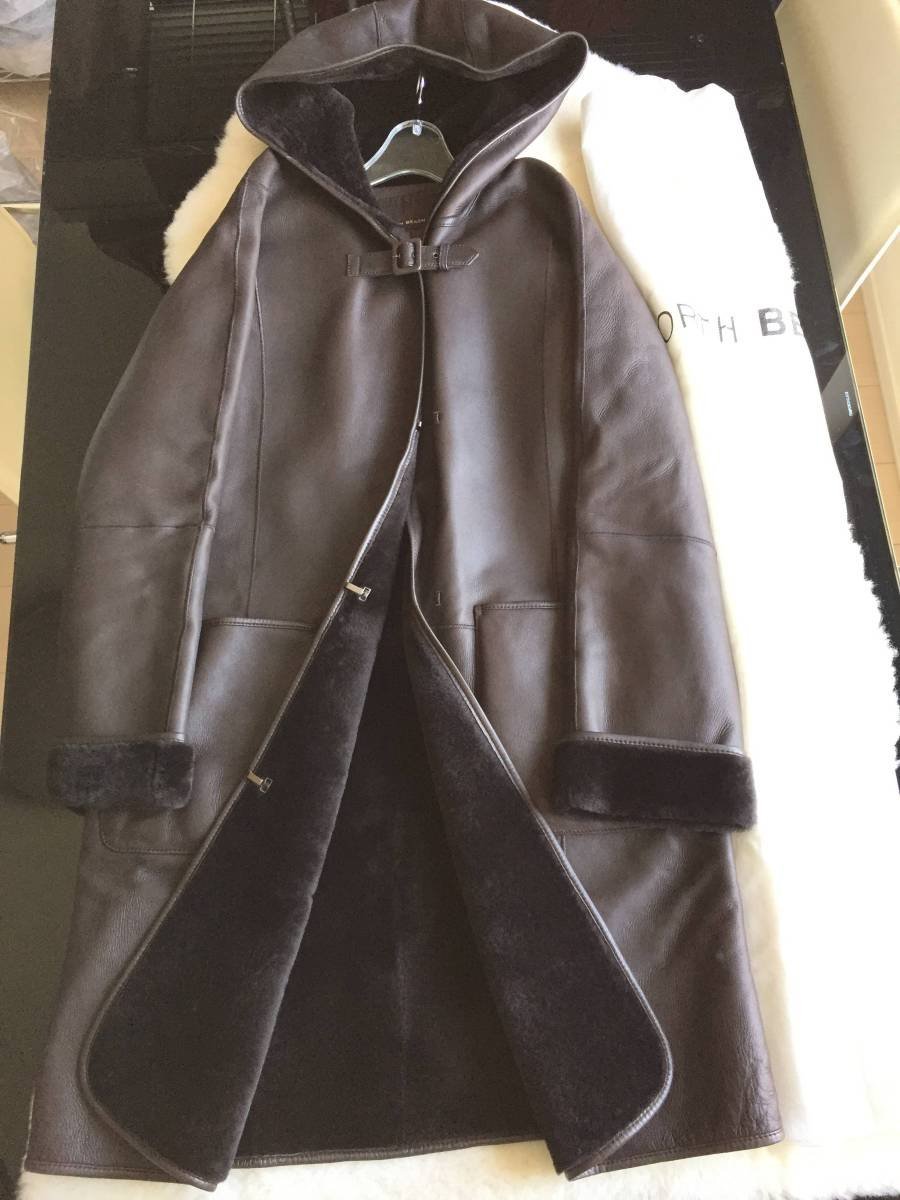ひひろろ　NAISSANCE ネサンス　本革　ムートンコート　XL 極美品 NORTH BEACH ノースビーチ（メンズ） 最高級 羊革 フード付